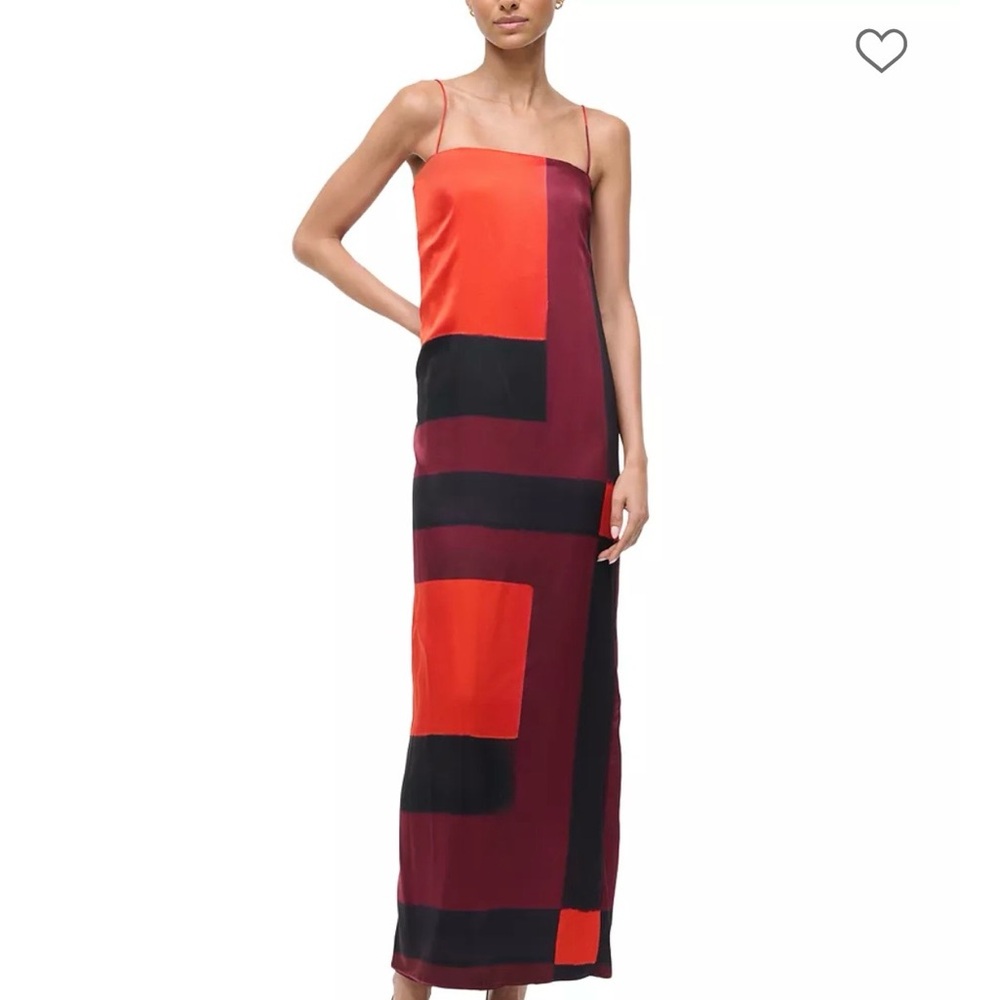 STAUD "Mae" Color Block Sheath Dress